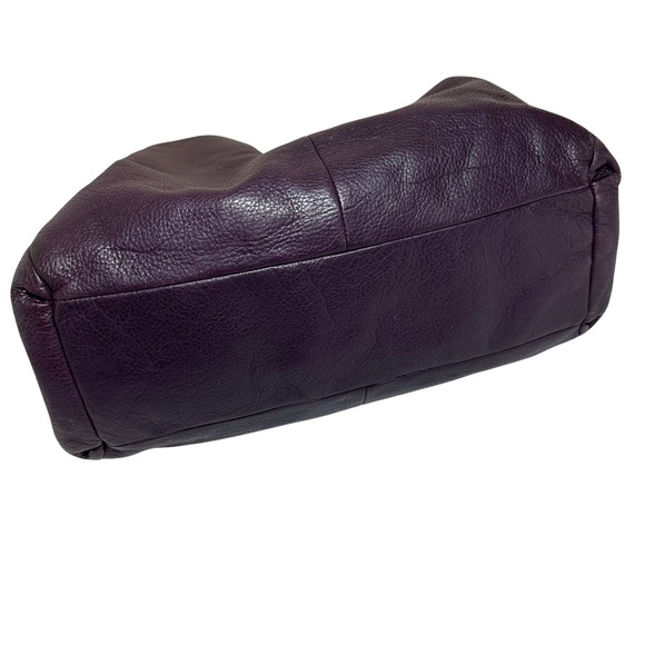 Coach Madison Phoebe Purple Pebbled Leather 3 Compartment Silver Hardware - Picture 9 of 12